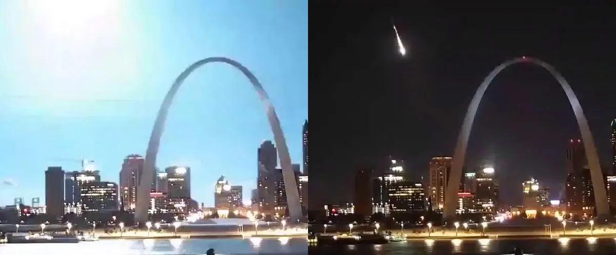 Blazing fireball turns night to day over St. Louis Monday night