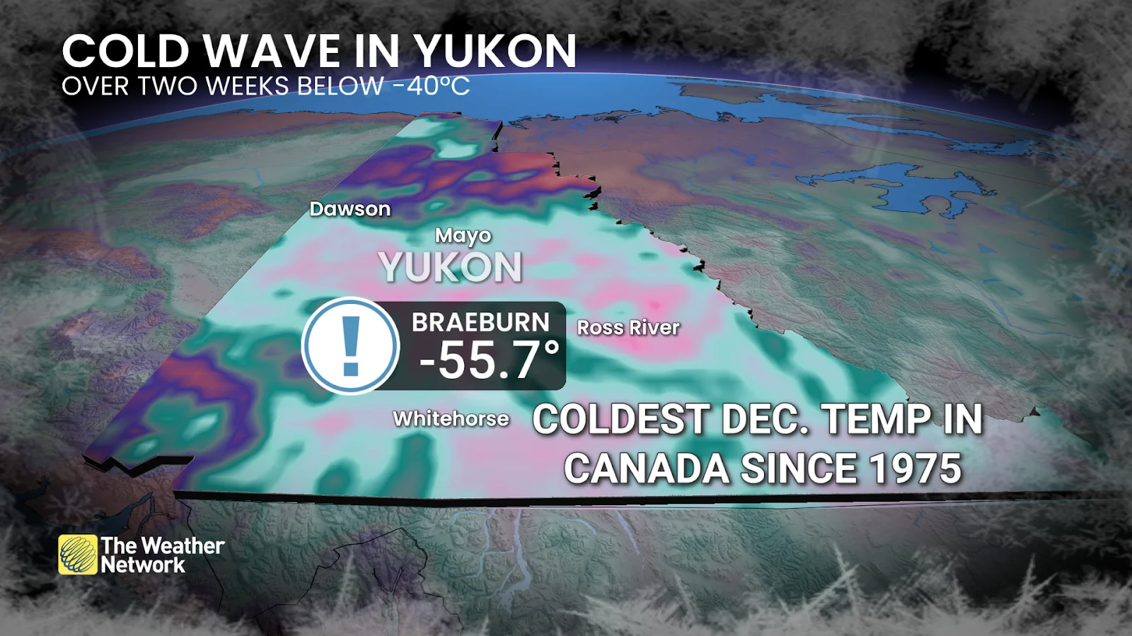 Yukon coldest temperature since 1975