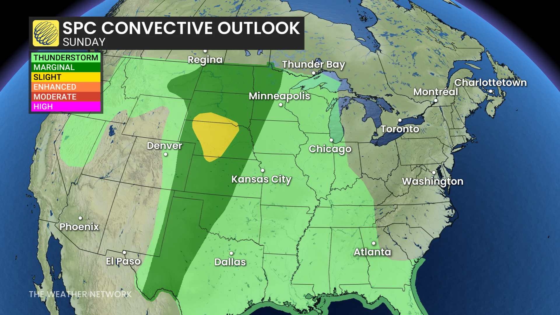NWS SPC convective outlook Sunday