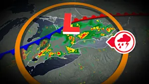 Severe thunderstorm threat with heavy rain, winds, and hail Thursday