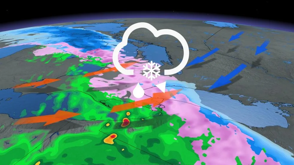 Messy storm targeting Ontario...and bringing the cold with it