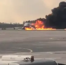 41 dead as Russian plane makes fiery crash landing