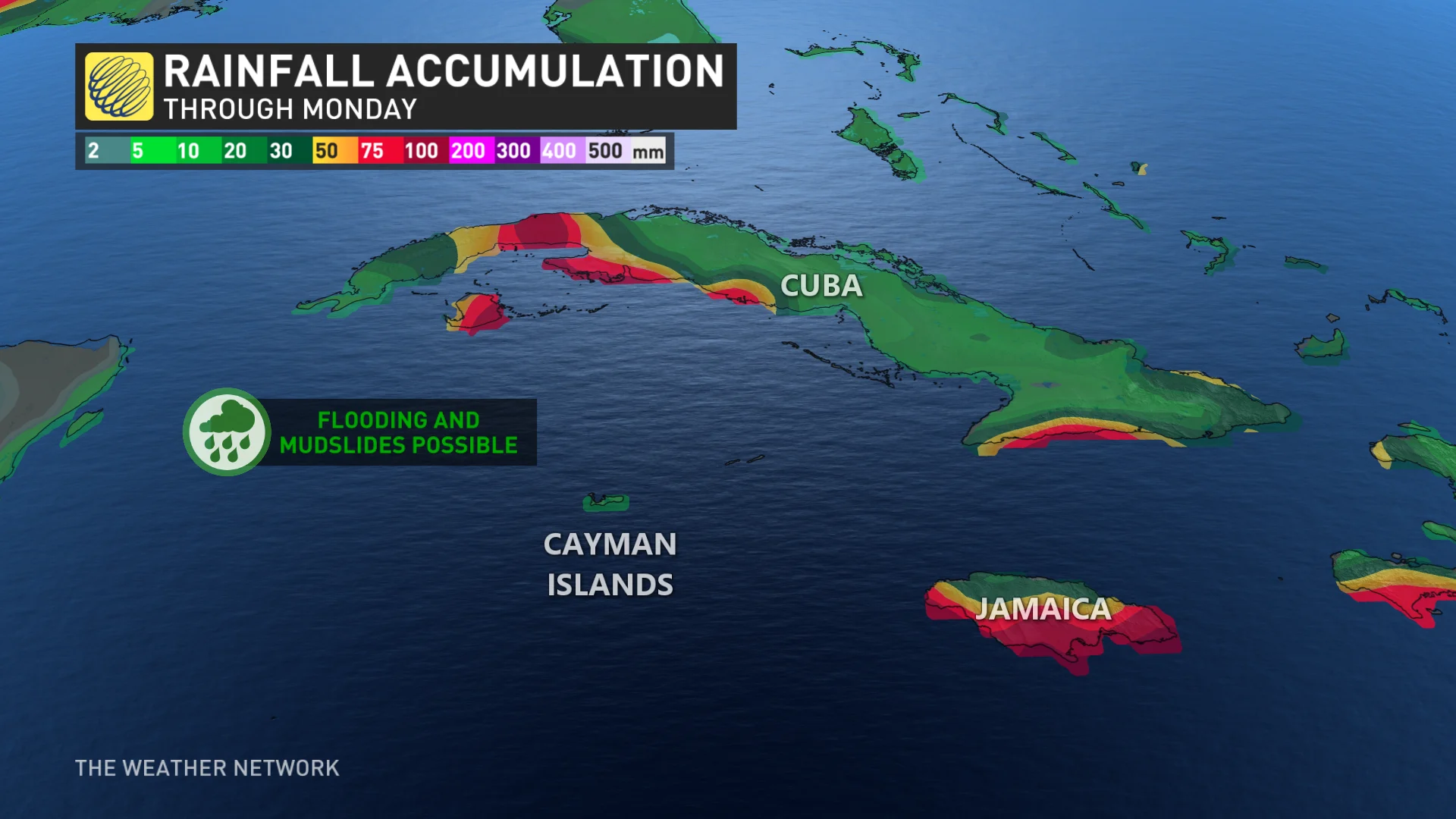 Caribbean Rainfall Rafael Sunday PM