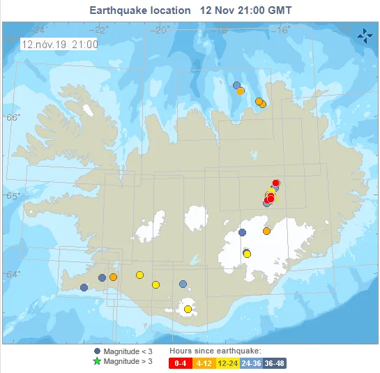 earthquakes iceland courtesy iceland met office
