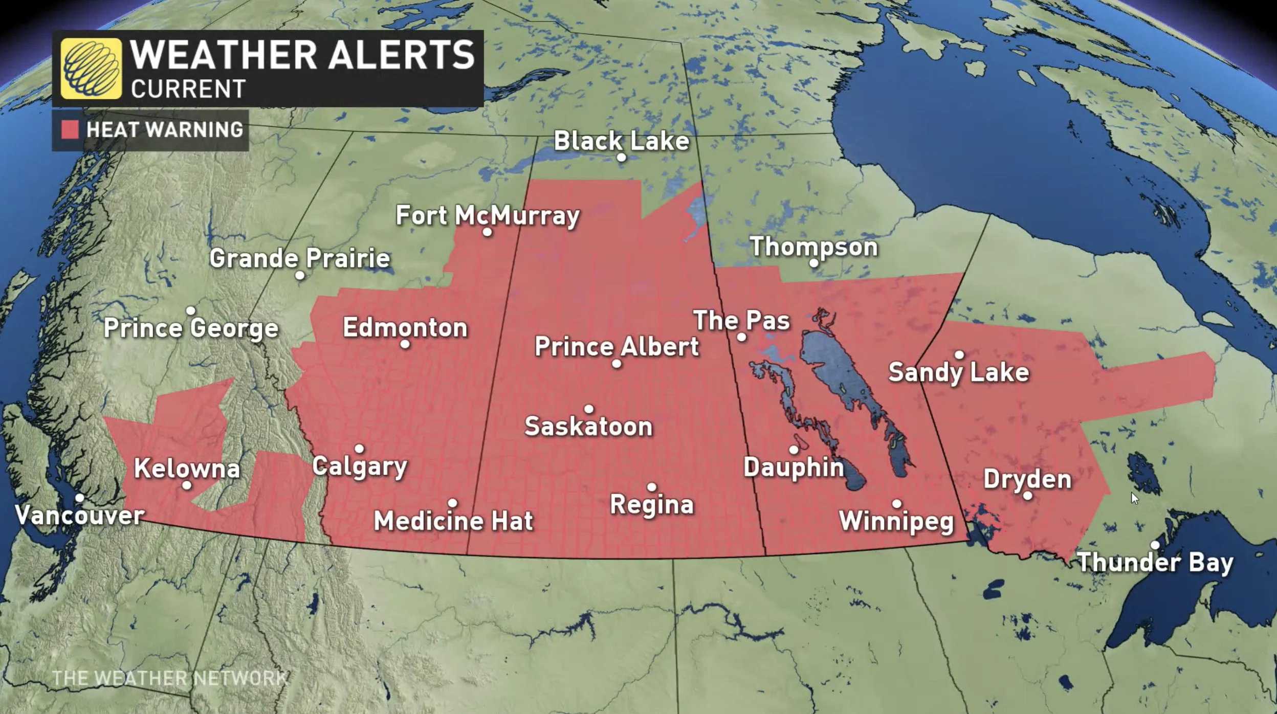Heat Warnings in Western Canada July 11, 2024