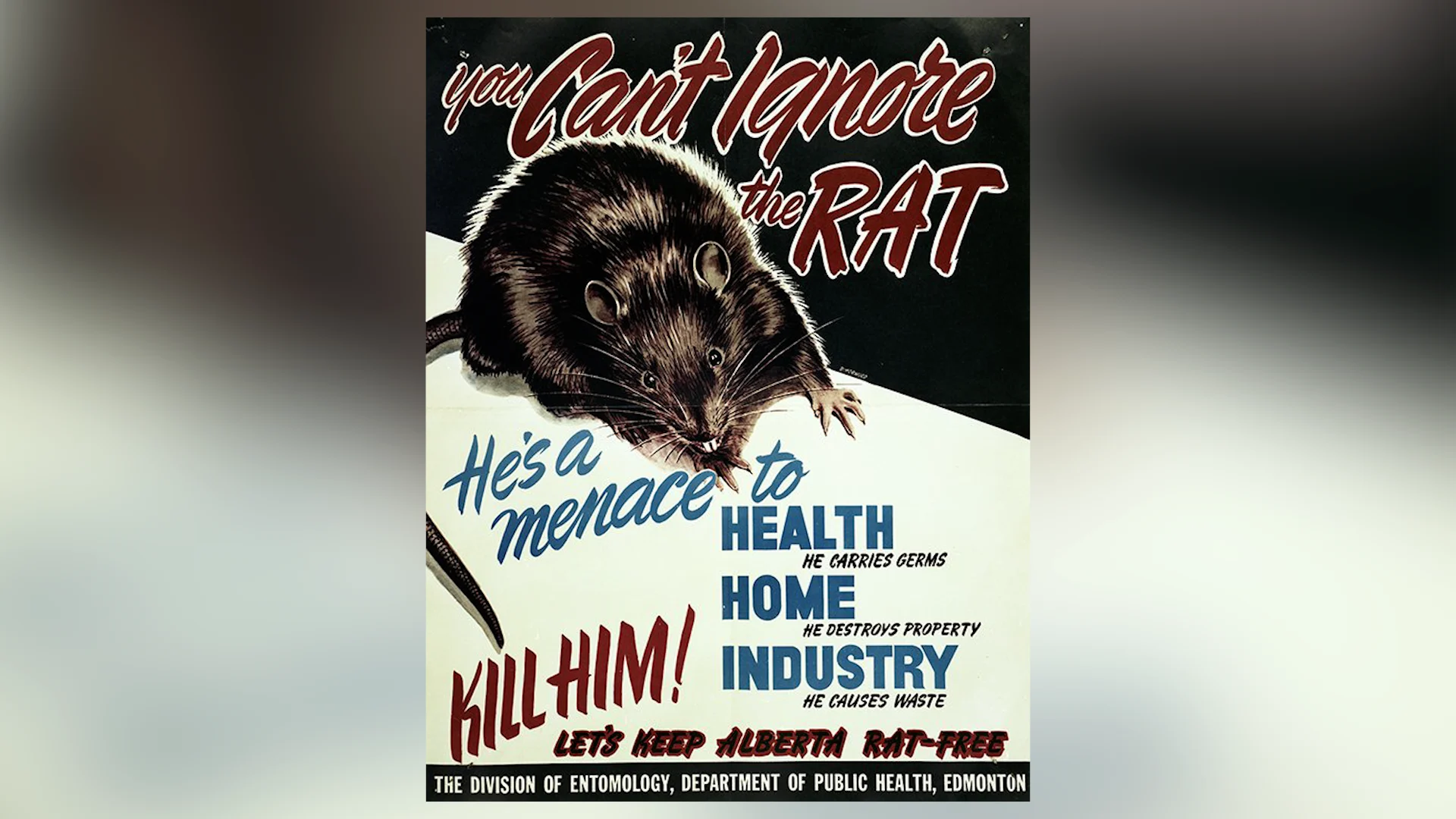 Vintage anti-rat propaganda - Government of Alberta