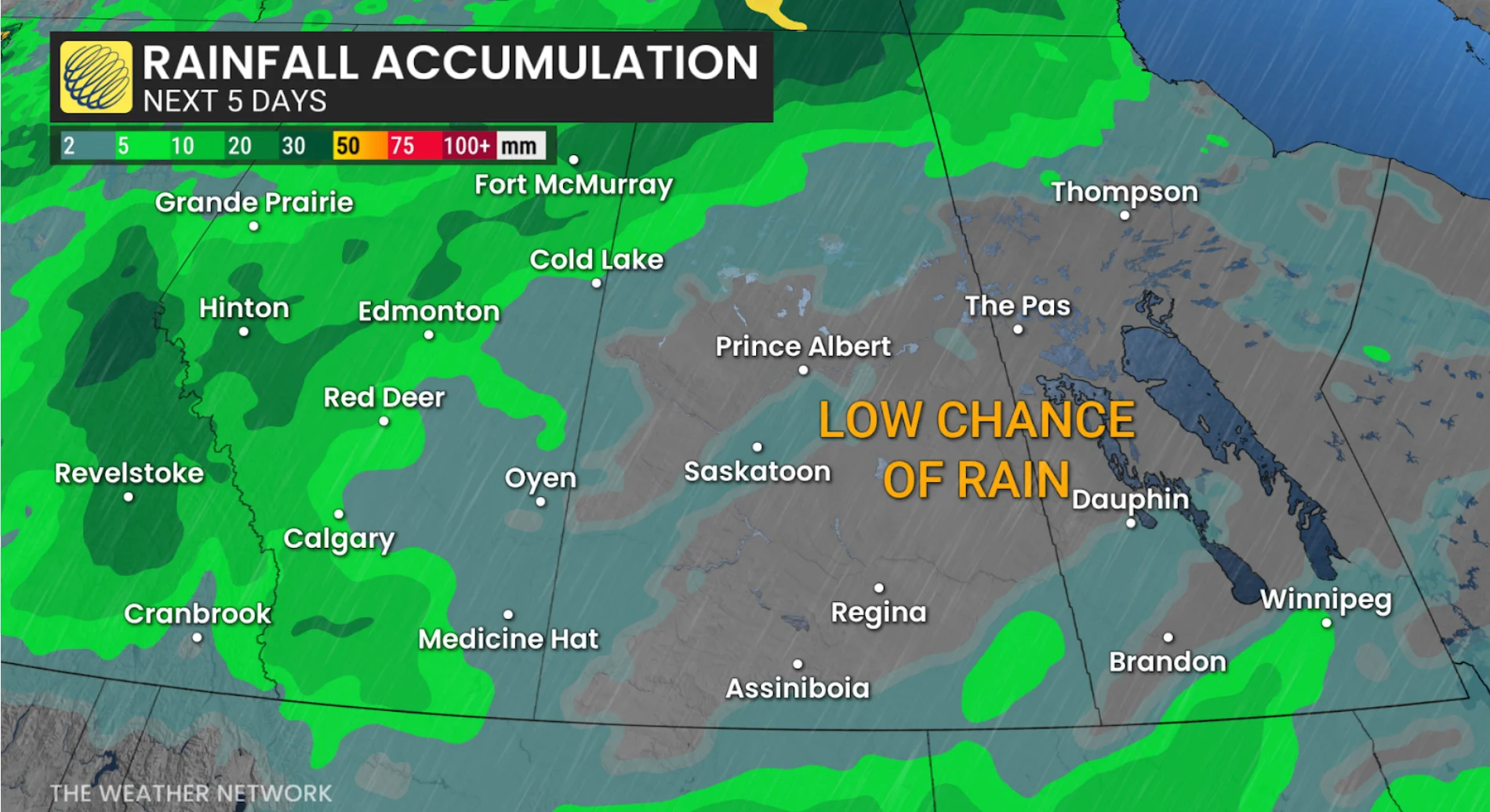 May 29, 2025: Prairies rainfall forecast for the next 5 days