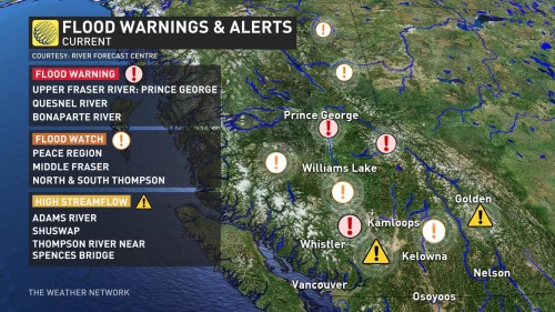 The Weather Network - Evacuations In Cache Creek As Flooding Risk ...