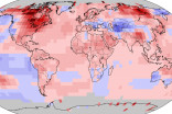 Some regions of Canada were global climate hot-spots in October