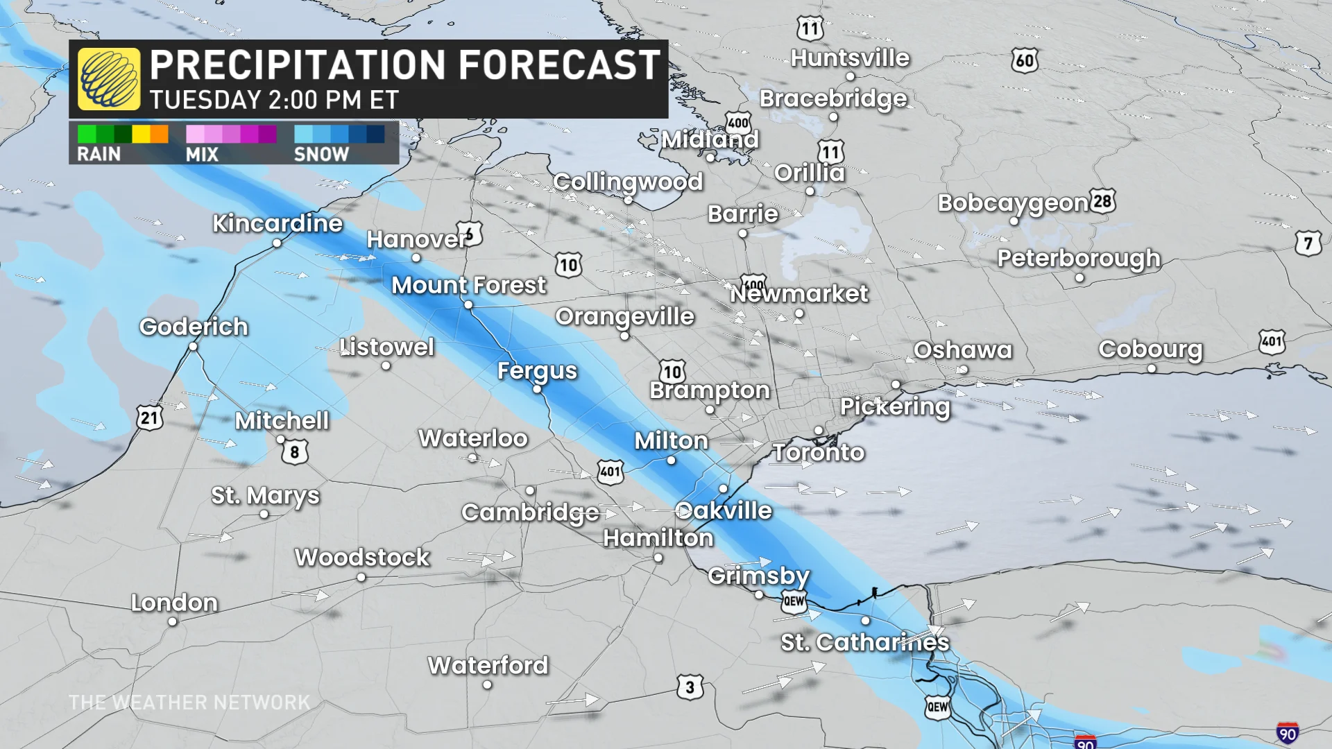 Hazardous travel lingers as prolonged snow squalls batter parts of ...