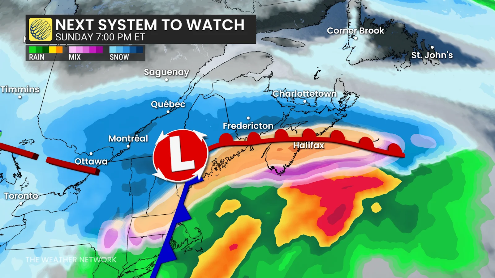 Colorado low Sunday 7pm precipitation
