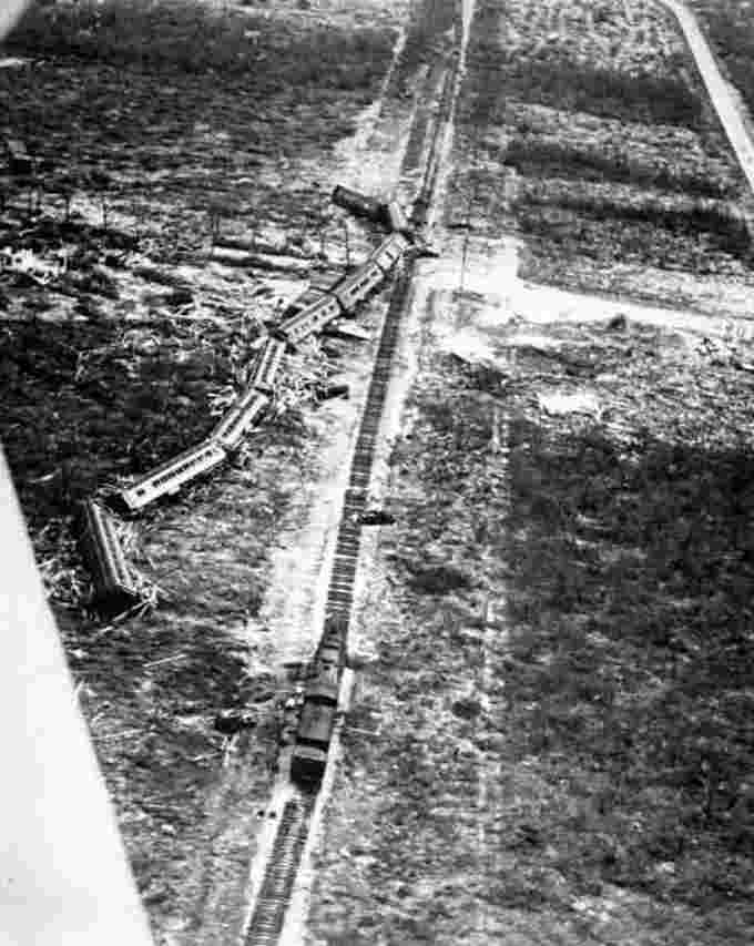 Train derailed by the 1935 hurricane