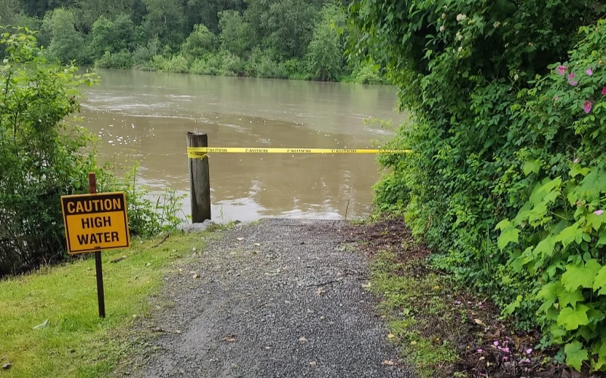 Langley, B.C. high river levels/Township of Langley/Twitter via CBC