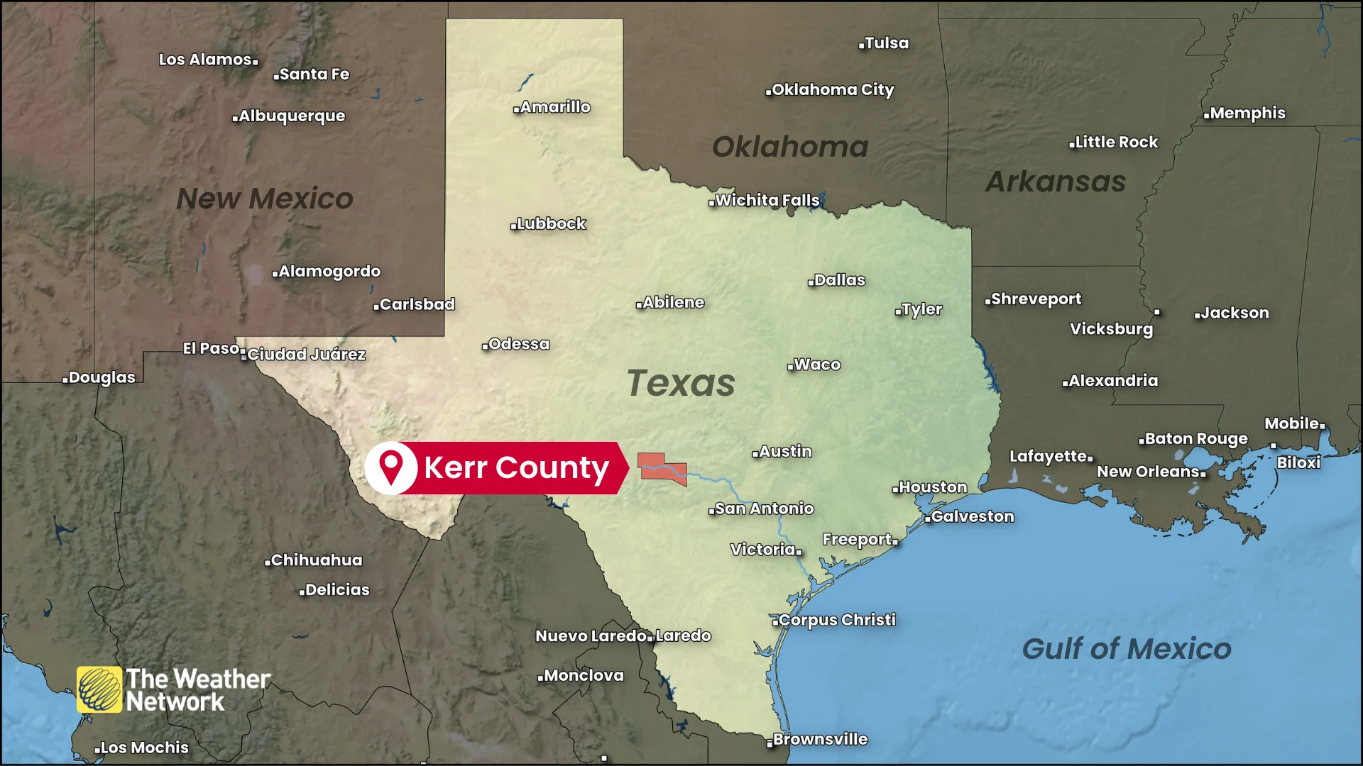 Kerr County Texas Map