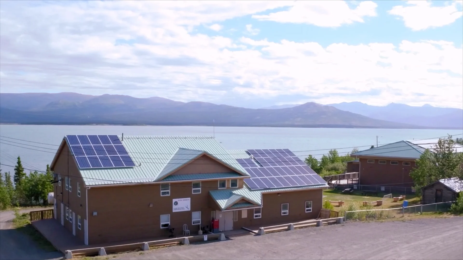 Solar panels on an administration building in Kluane. (Power to the People)