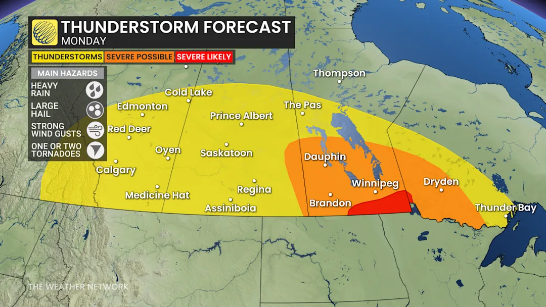 Tornadoes possible Monday as severe storm risk builds once again - The ...