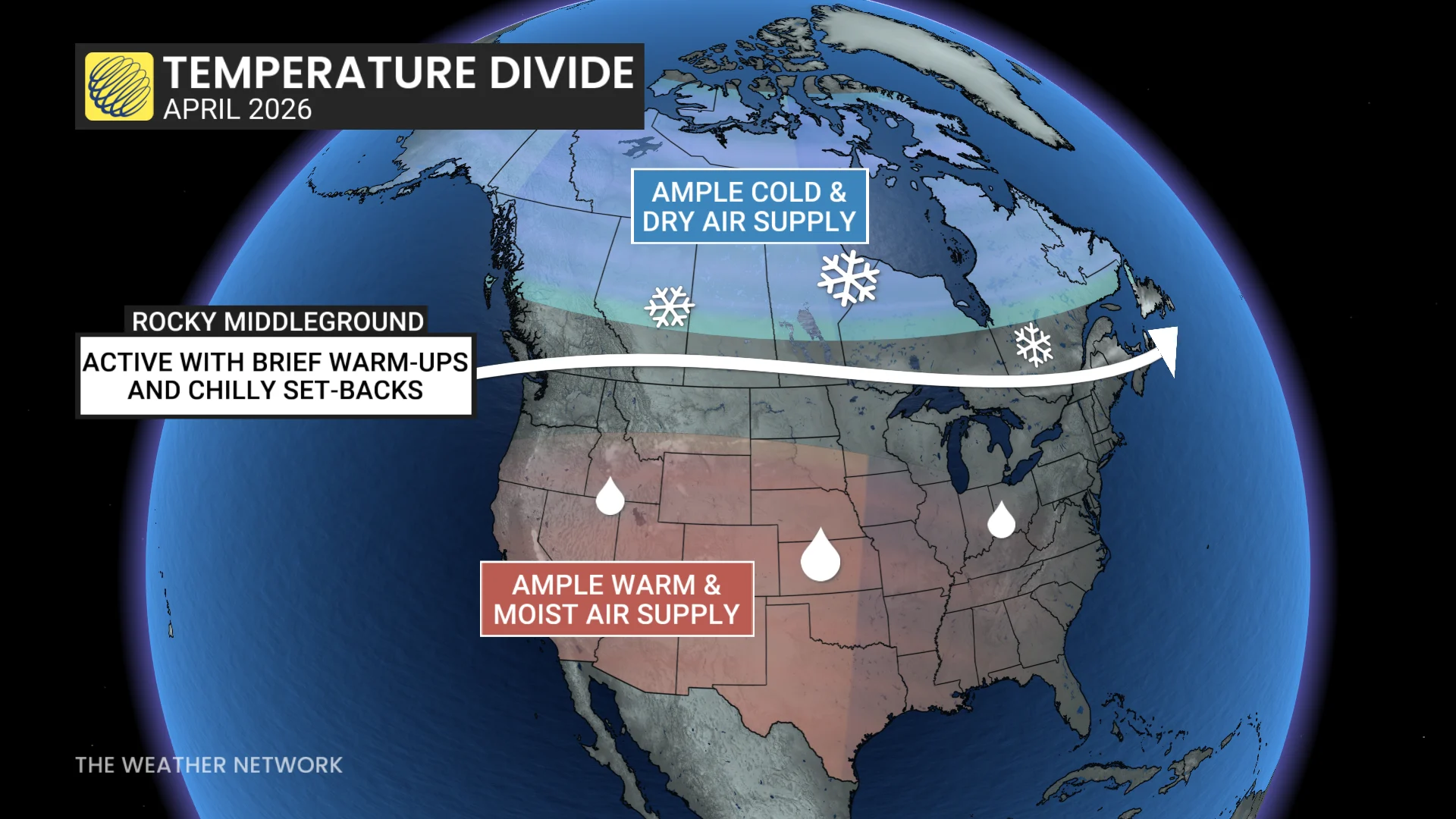 April 2026 temperature divide