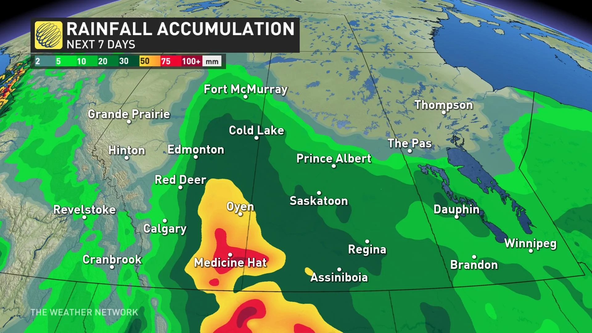 Baron_Prairies rainfall map for next seven days_May 4