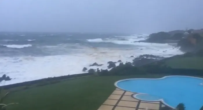 Waves Smash Coast as Hurricane Lorenzo Hits Azores