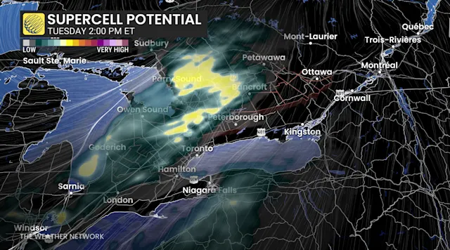 Raised severe storm risk in southern Ontario includes tornadic ...