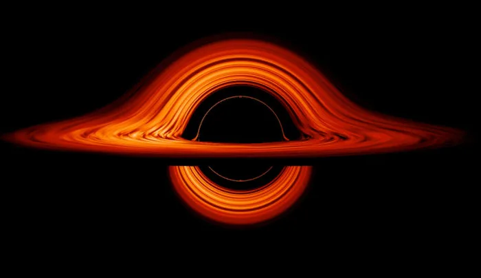 Un trou noir déforme l'espace-temps
