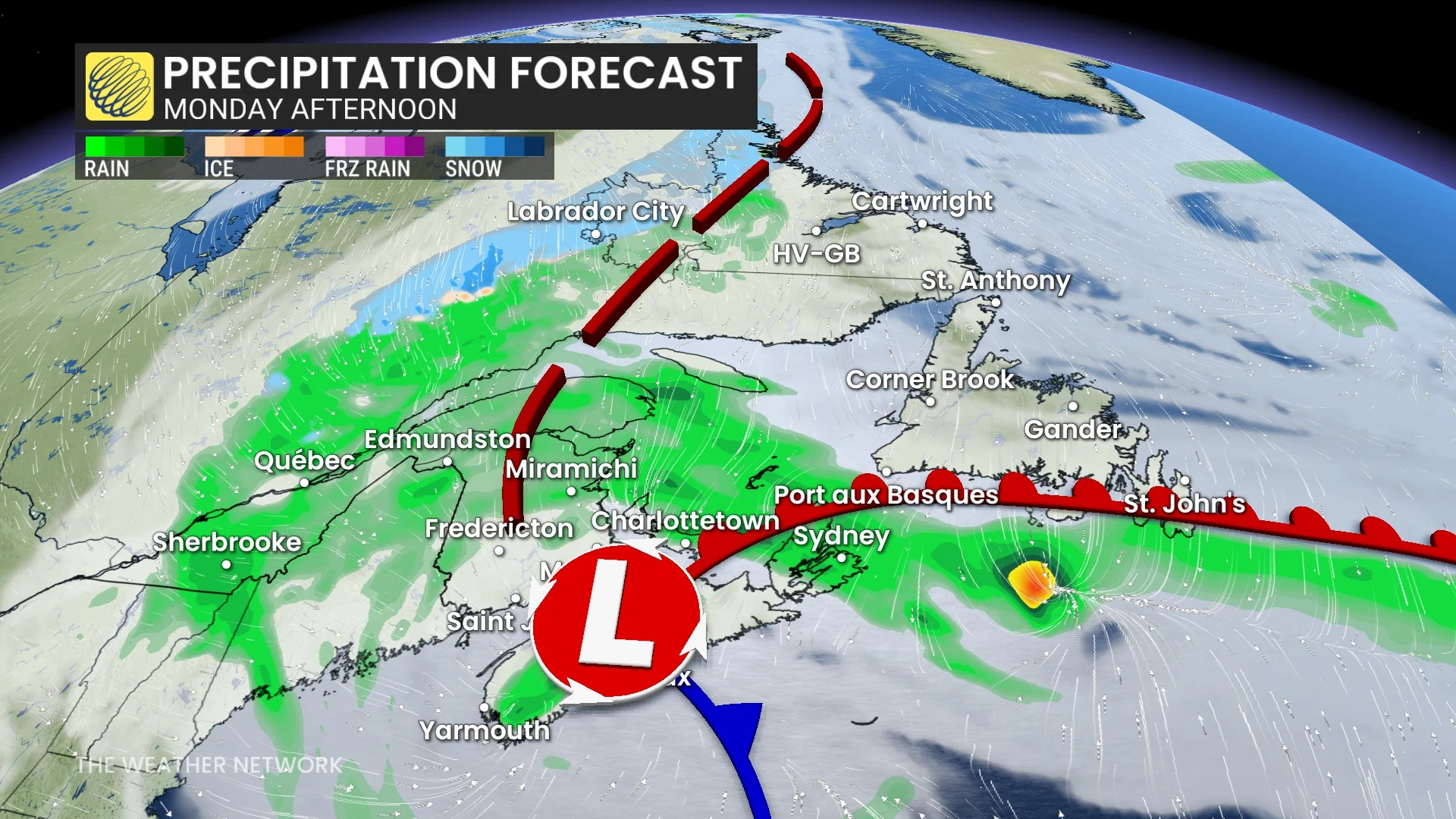 Barron - Monday Maritimes Precipitation
