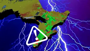 Thunderstorms will continue Monday night from Windsor to Algonquin Park. Timing, here