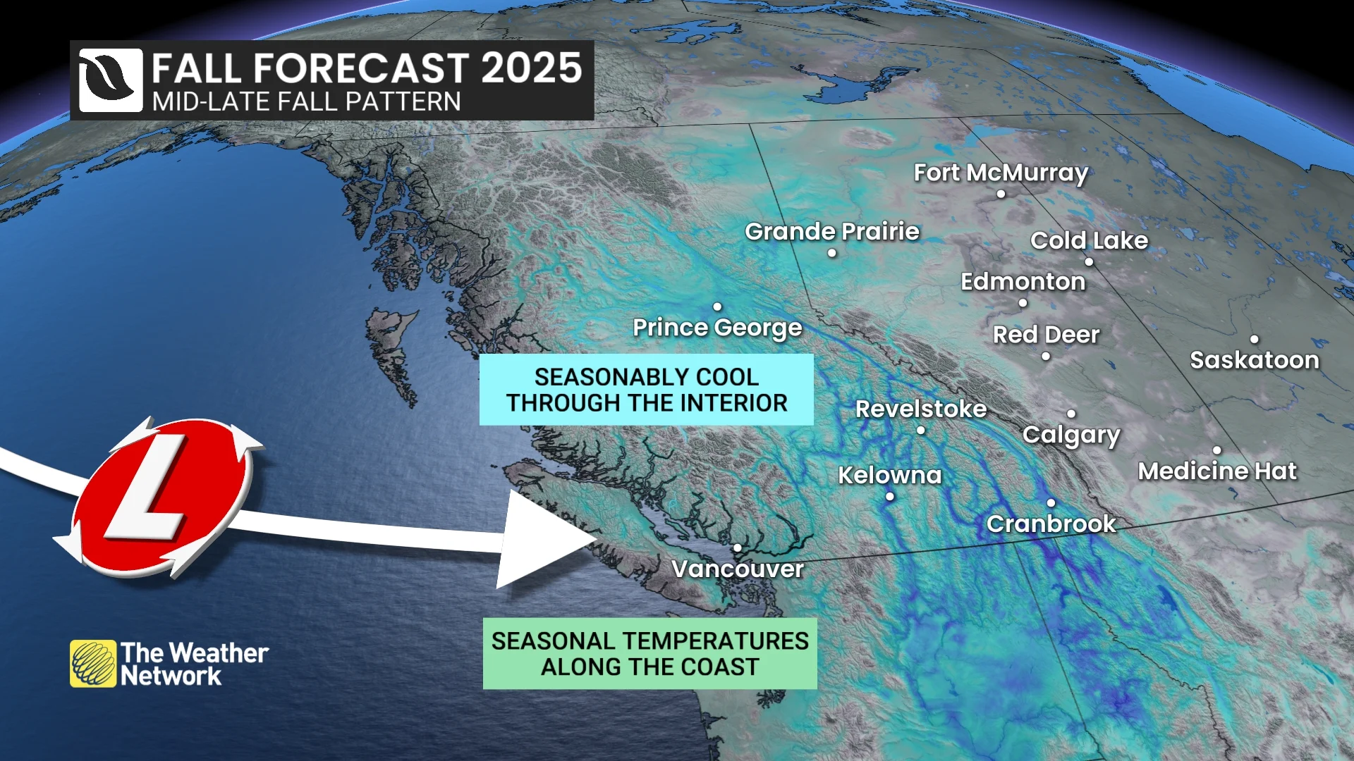 Fall Forecast 2025: Mid-to-late fall Western Canada pattern outlook
