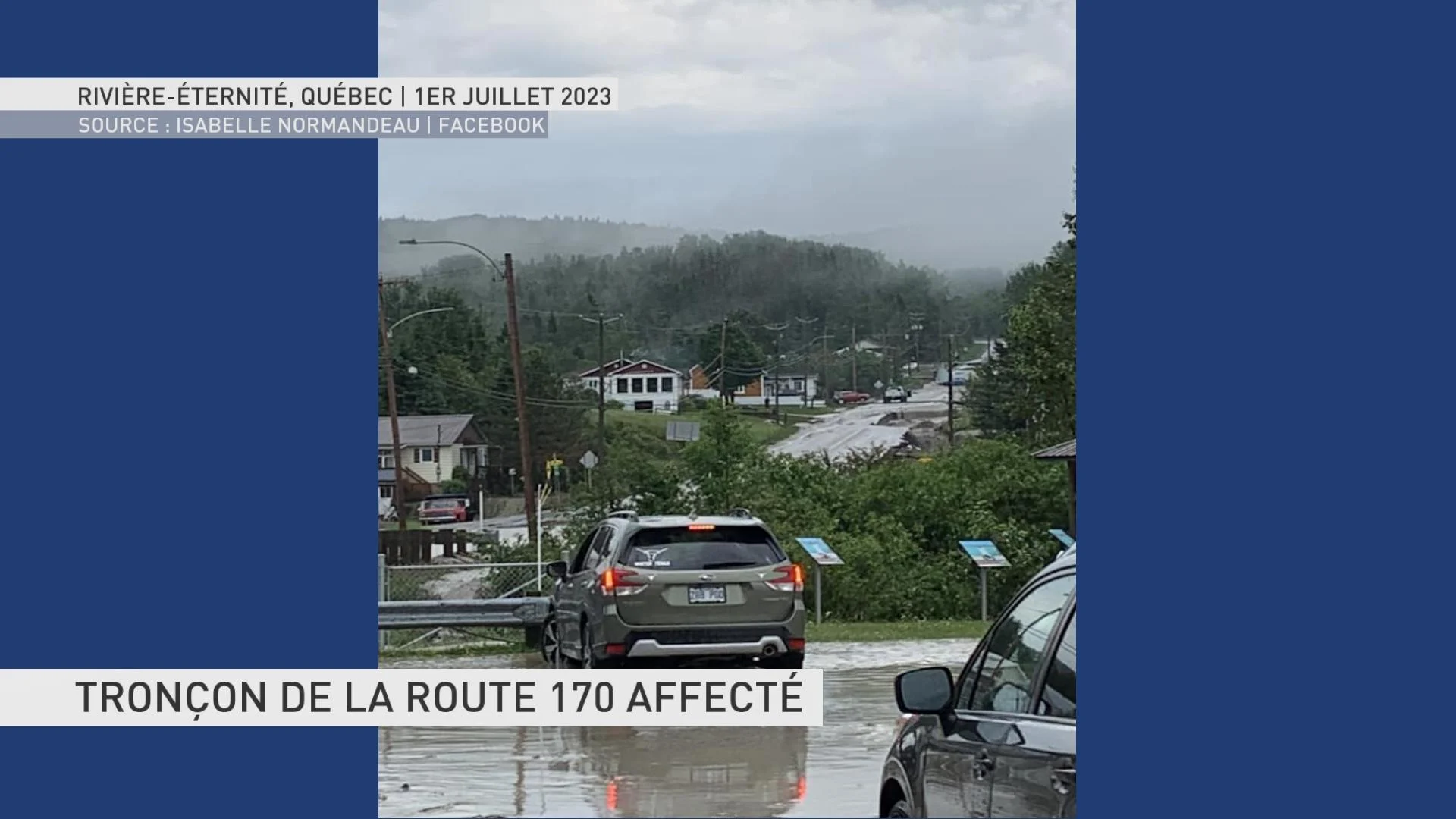 Tronçon de la route 170 affecté
