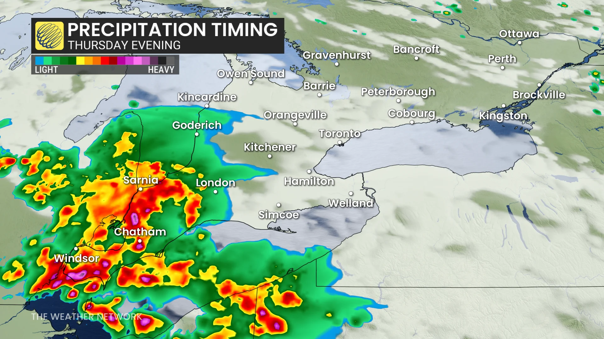 Baron - Ontario precipitation Thursday evening - Sept3