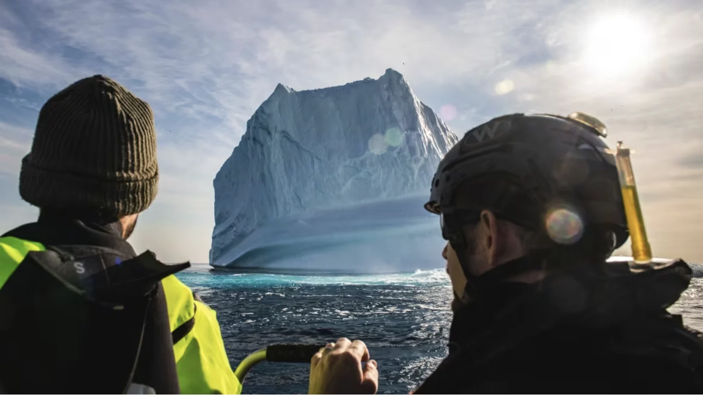 CBC: An iceberg — one of the smaller ones seen by the crew — viewed from the deck of HMCS Harry DeWolf as the ship begins the latest Operation Nanook training operation in Canada's Arctic. (Private Brendan Gamache/CAF Imagery Technician)