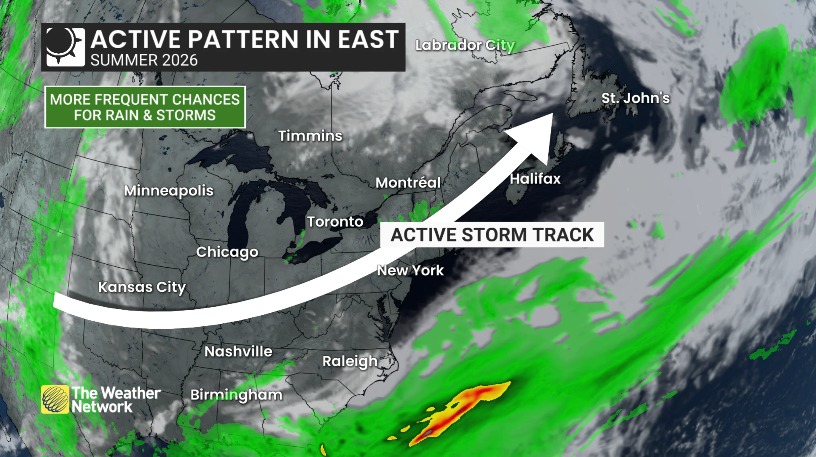 Summer Forecast active storm track