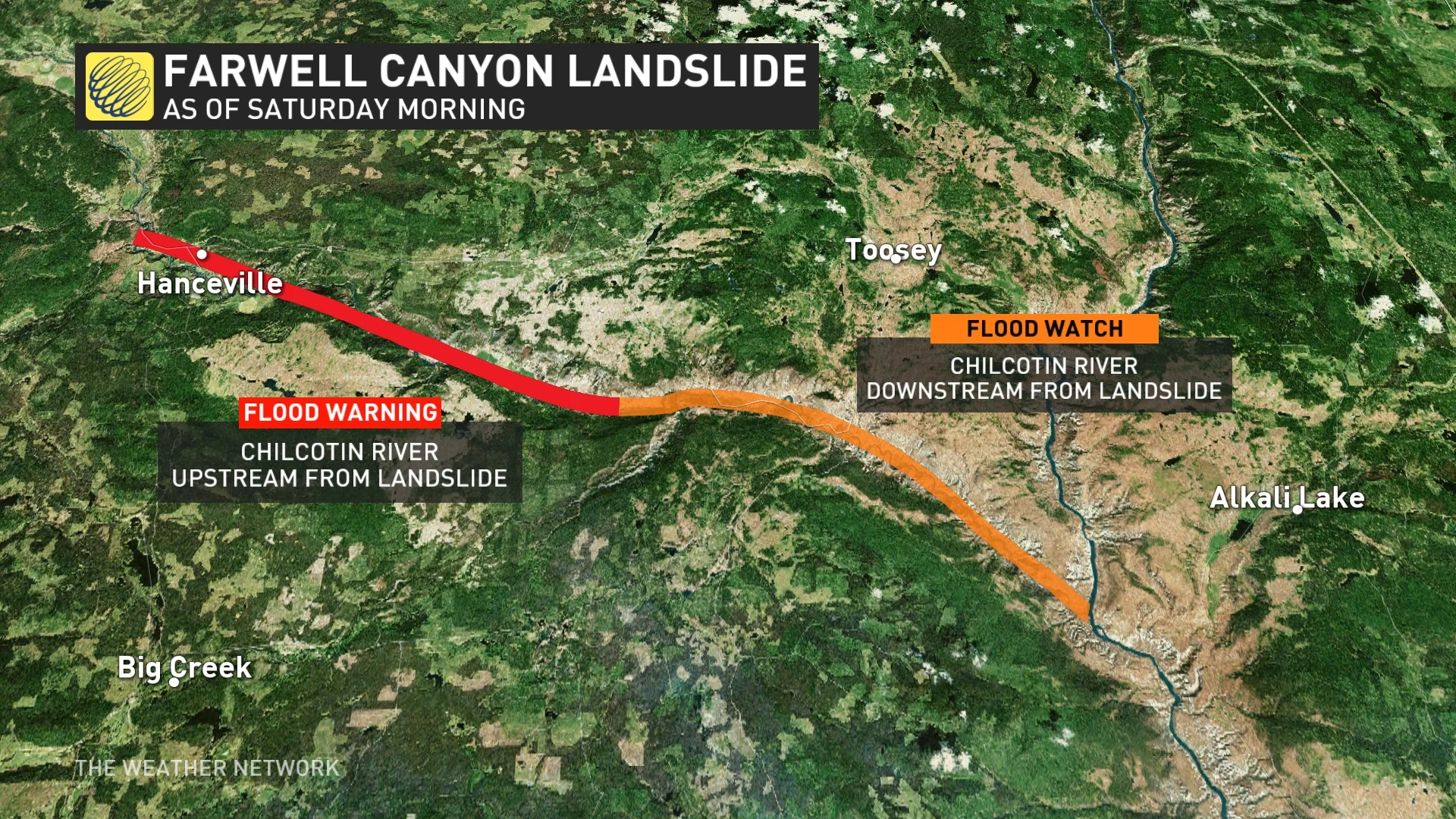 B.C. landslide and flood risk map, updated Aug 10