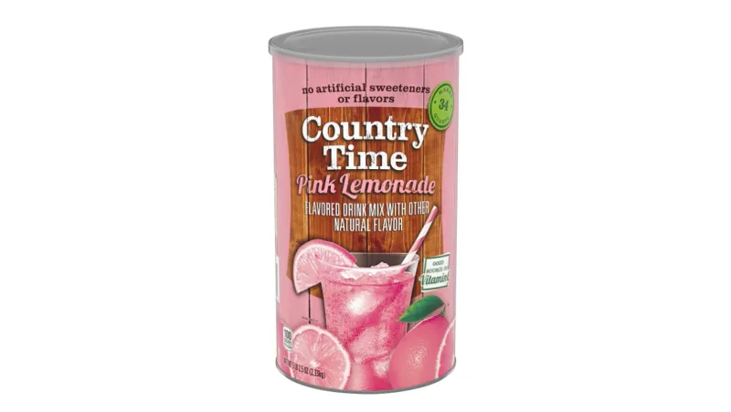 Amazon, Country Time pink lemonade, CANVA, summer drink mixes