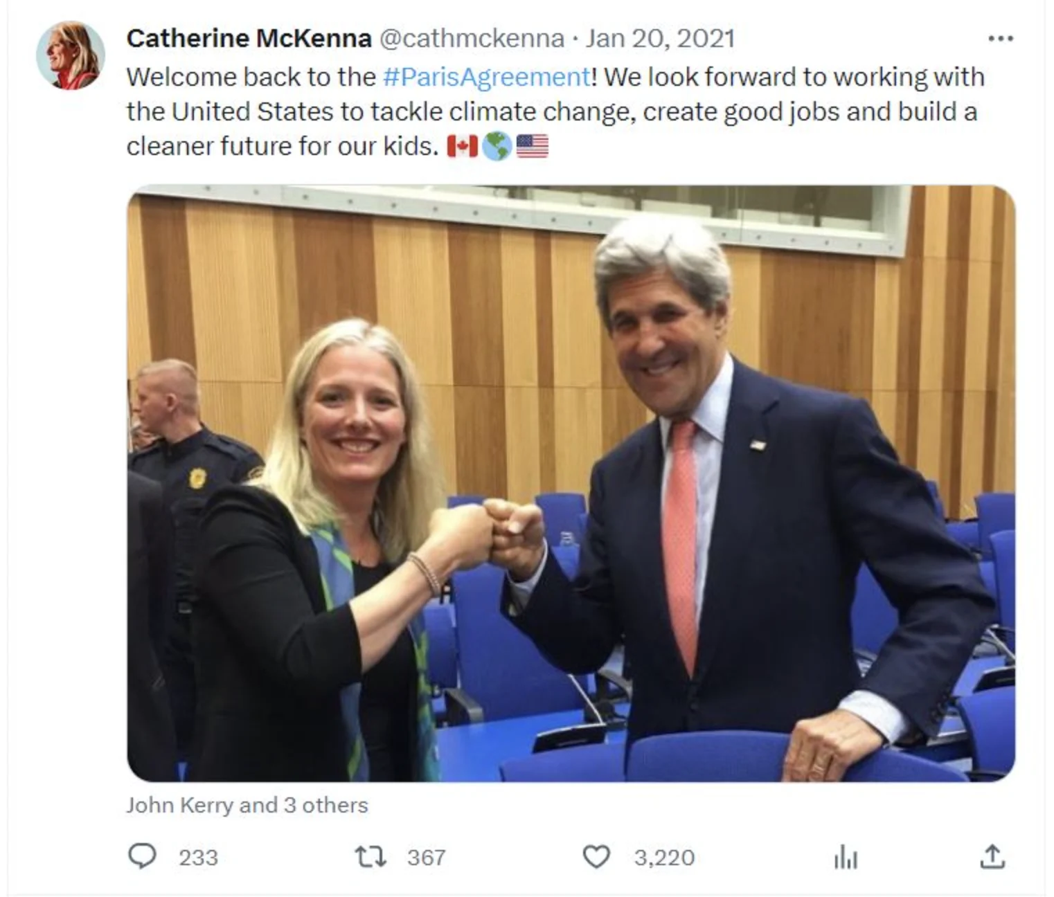 Catharine McKenna - Paris Agreement
