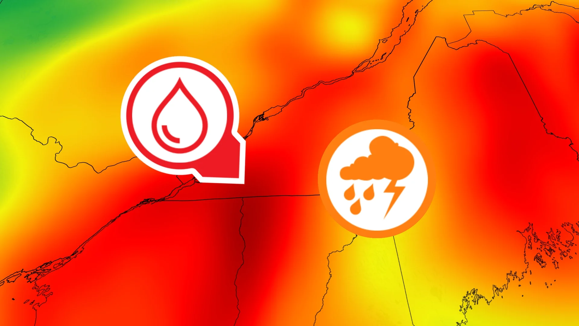 Risque d’orages violents : fortes accumulations de pluie et grêlons possibles