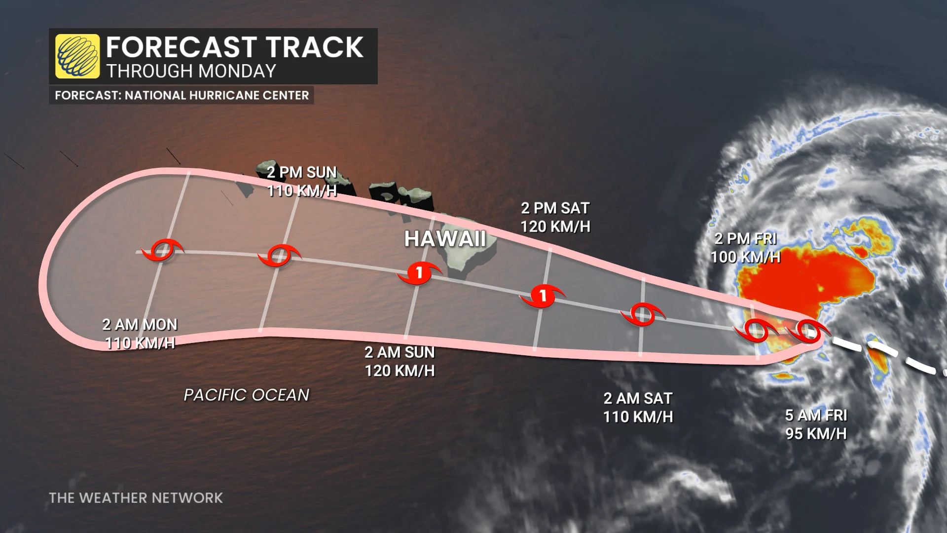Tropical Storm Lala forecast path - Aug. 14, 2026