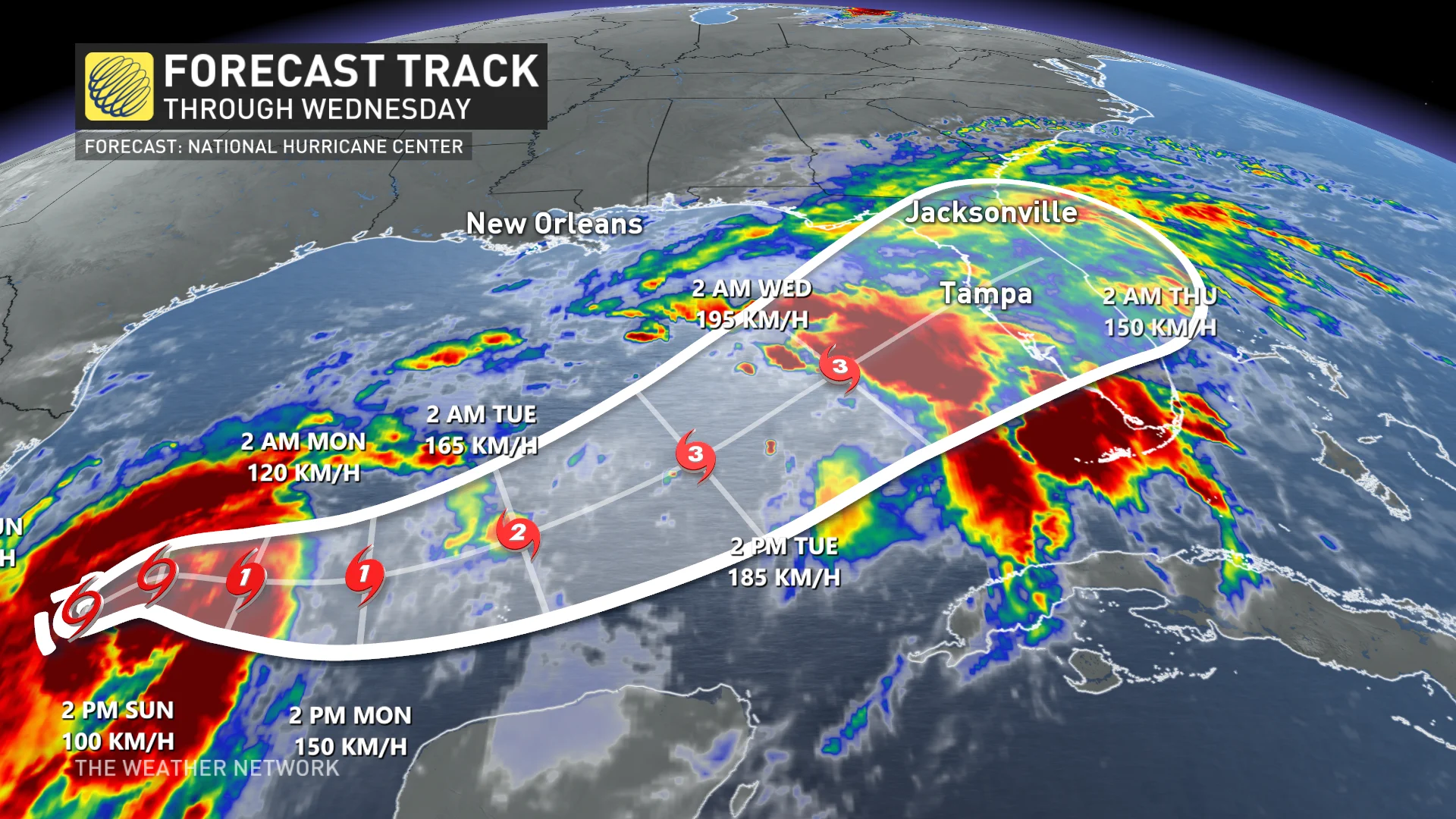 Tropical Storm Milton Forecast Track