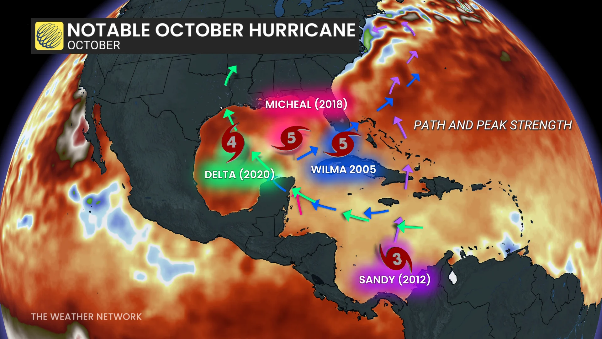 Notable October hurricanes - Oct. 9, 2026