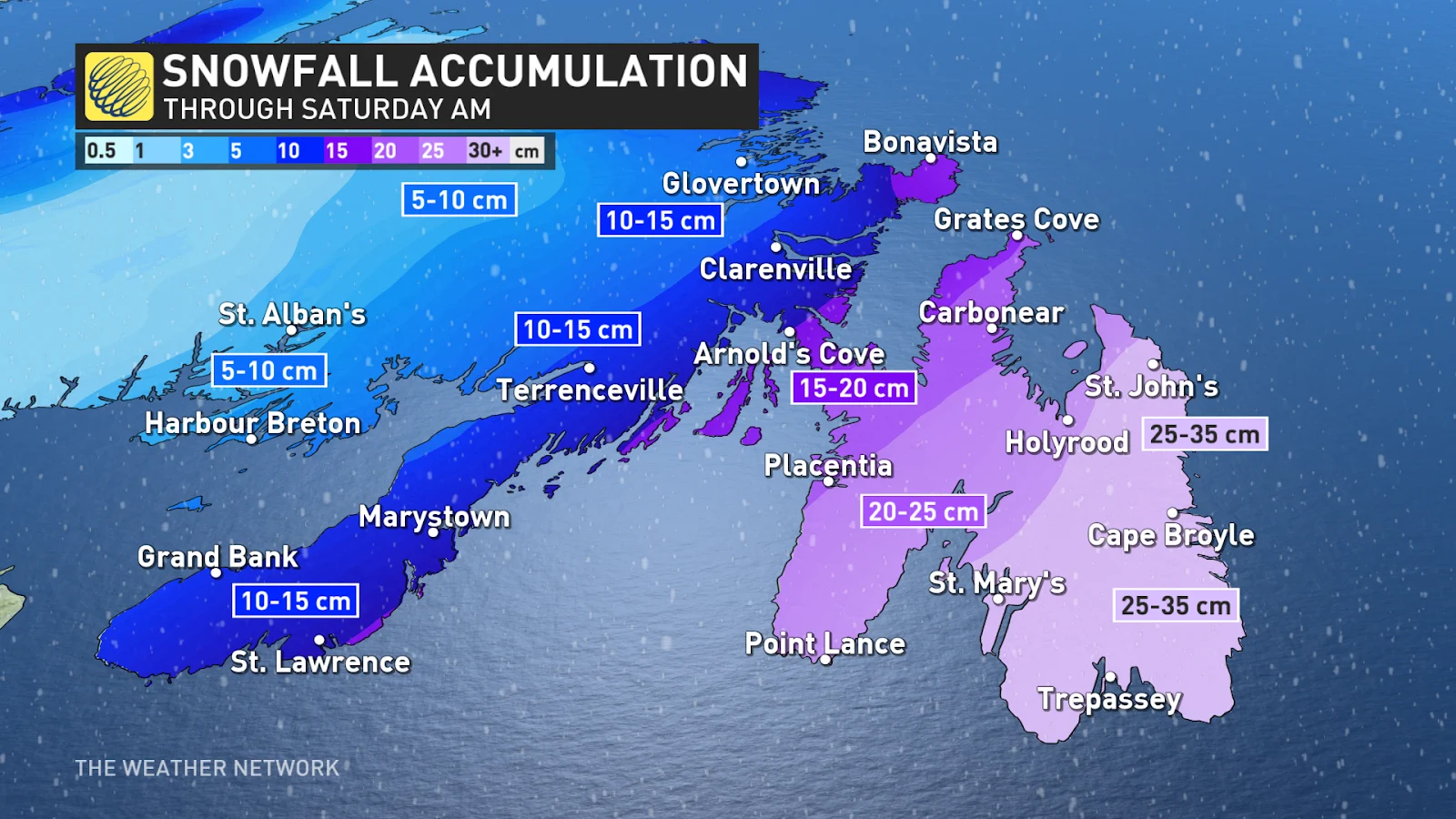 Newfoundland snow totals