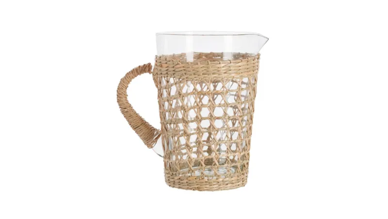Pottery Barn, water pitcher, CANVA, outdoor dining essentials