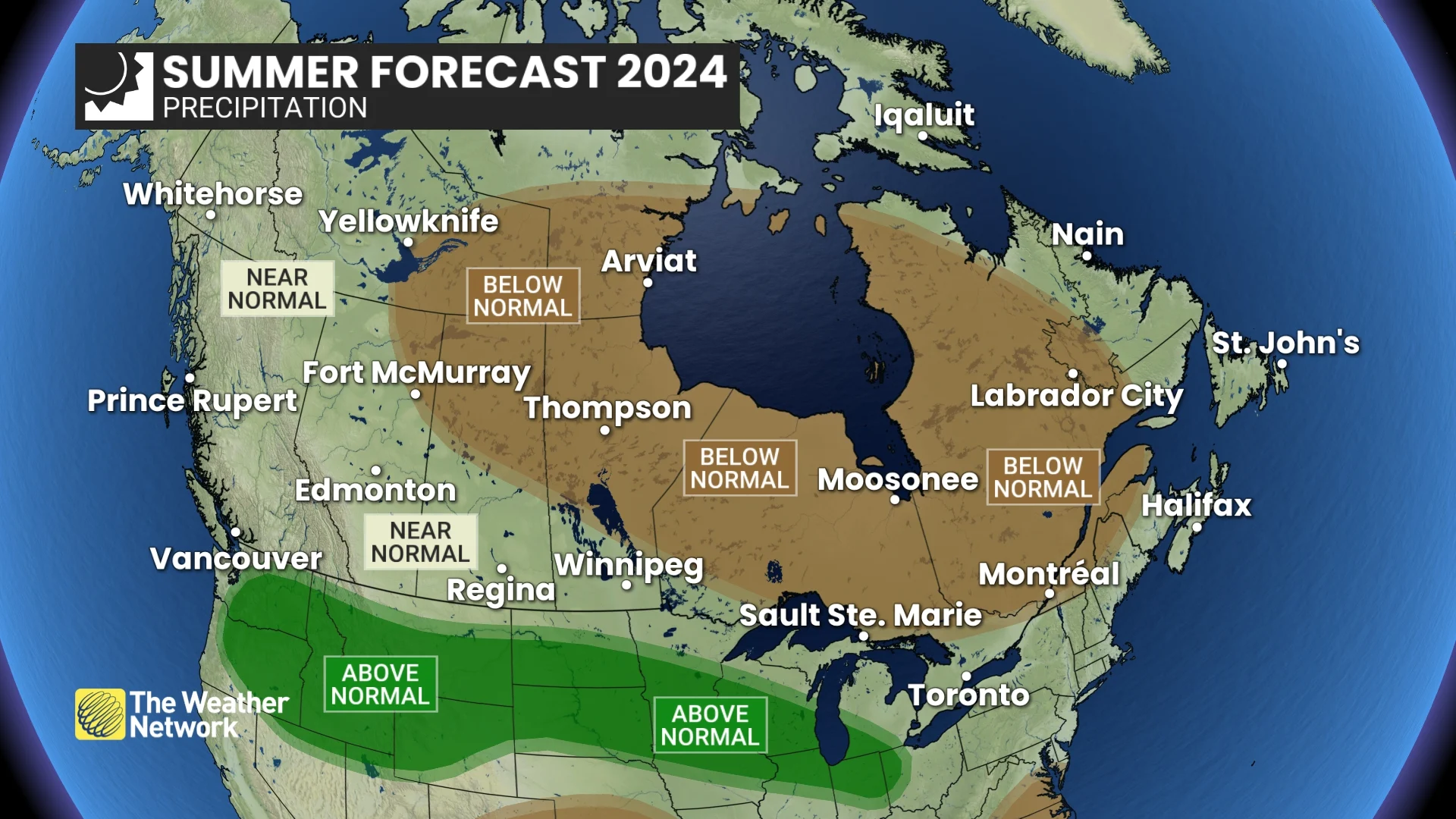 The Weather Network: 2024 Summer Forecast - Precipitation Outlook