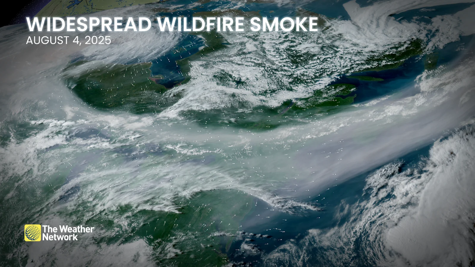 Wildfire, Canada, Smoke, Wind, Widespread, Fire, August 04, 2025. (The Weather Network/Tyler Hamilton)