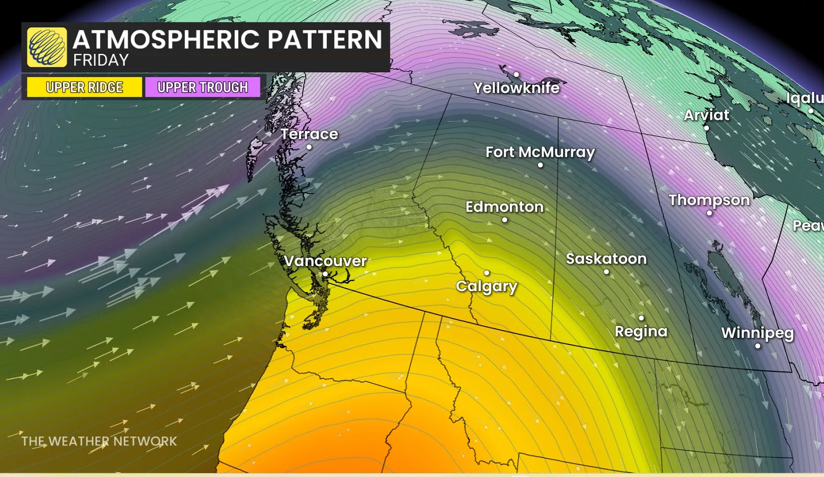 B.C. atmospheric pattern Friday