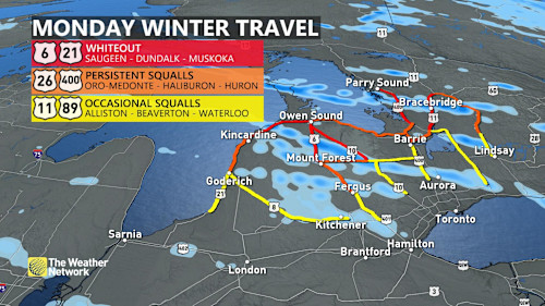 Disruptive Snow Squalls Likely Across Southern Ontario This Week - The ...