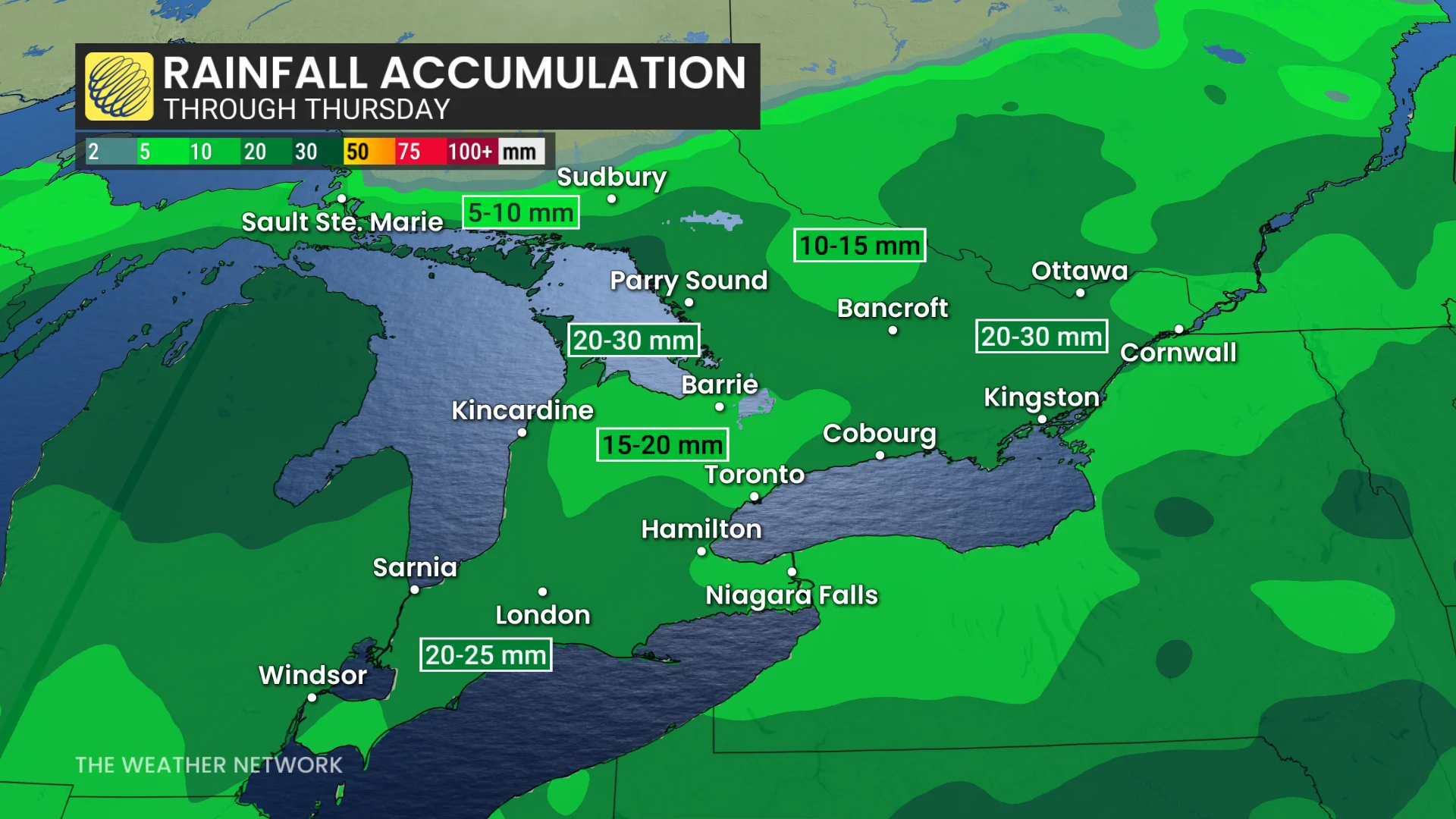Baron - Ontario rain totals - Mar4