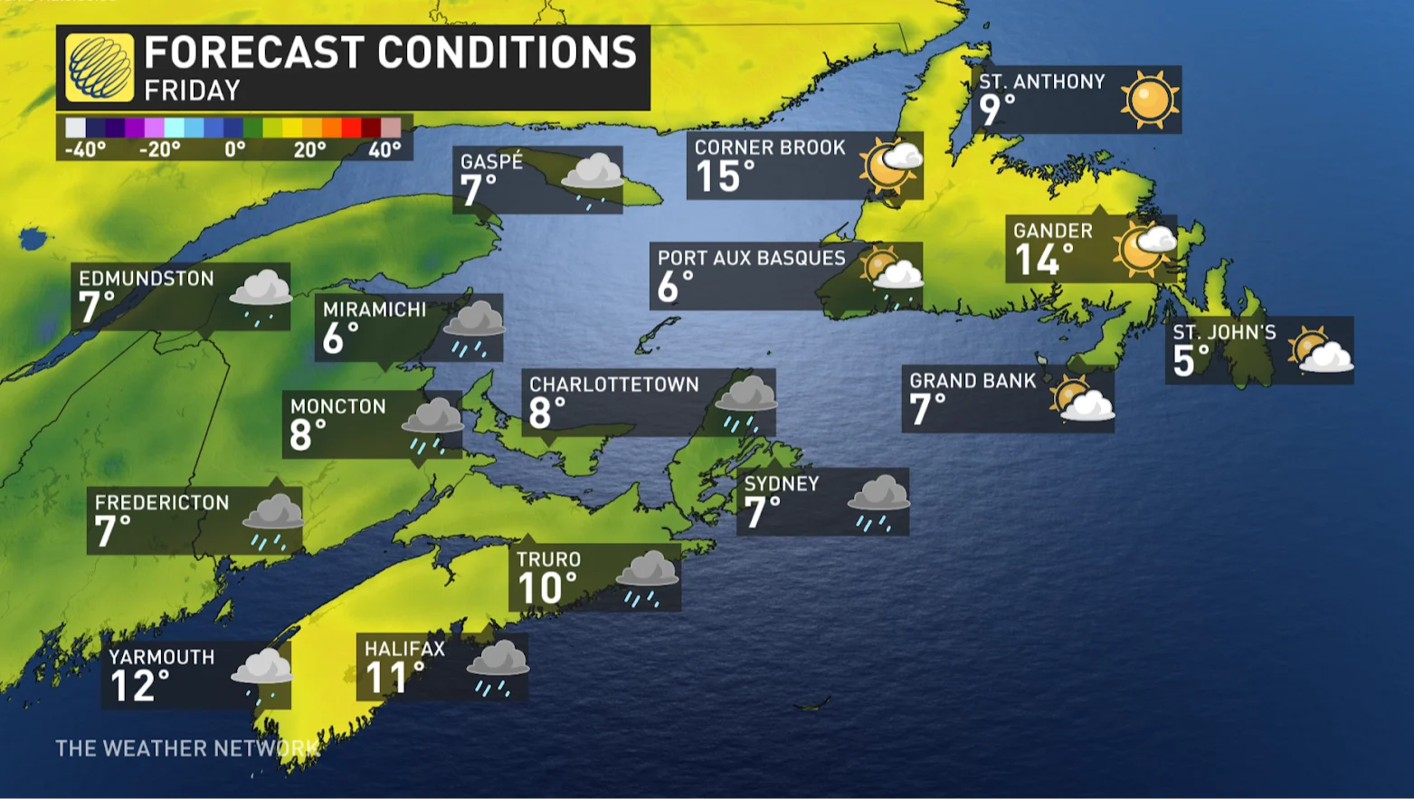 Nor'easter, Spring, Rare, Cold, Snow, Maritimes, Atlantic Canada, May 22, 2025. (The Weather Network)