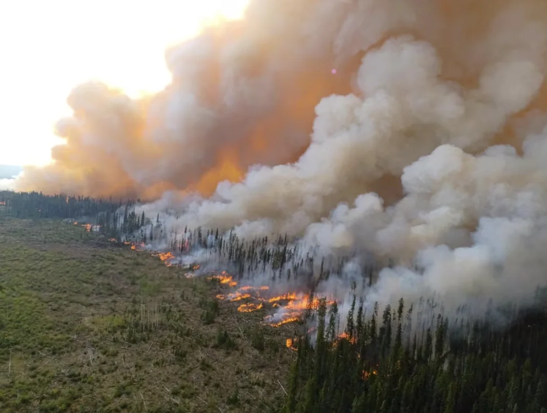CBC: The Tatuk Lake wildfire led to expanded evacuation orders in northern B.C. on Friday. (B.C. Wildfire Service)