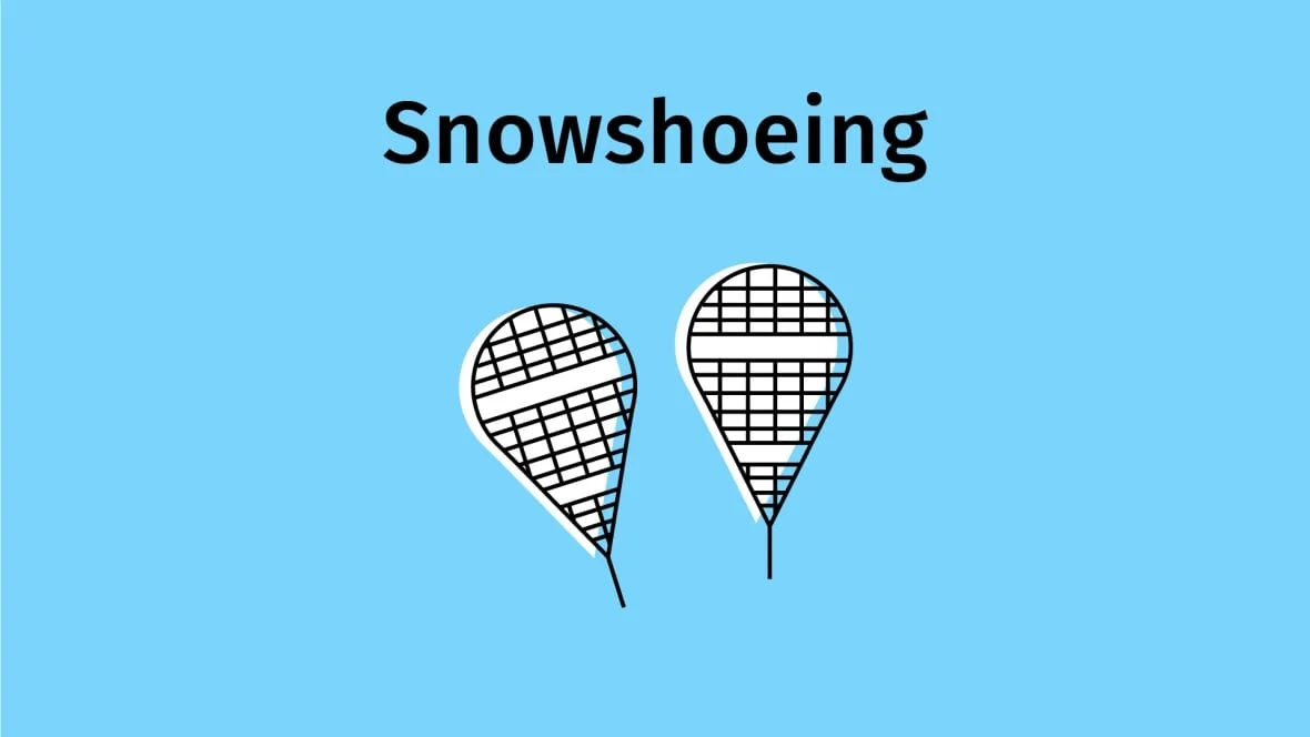 Dr. Anne Huang said snowshoeing is a low risk activity, but people should avoid stopping and speaking face-to-face. (CBC Graphics)