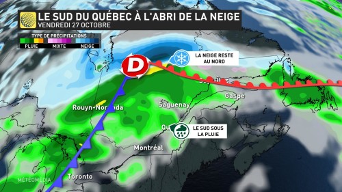 Un bouclier prot ge certaines r gions du Qu bec de la neige